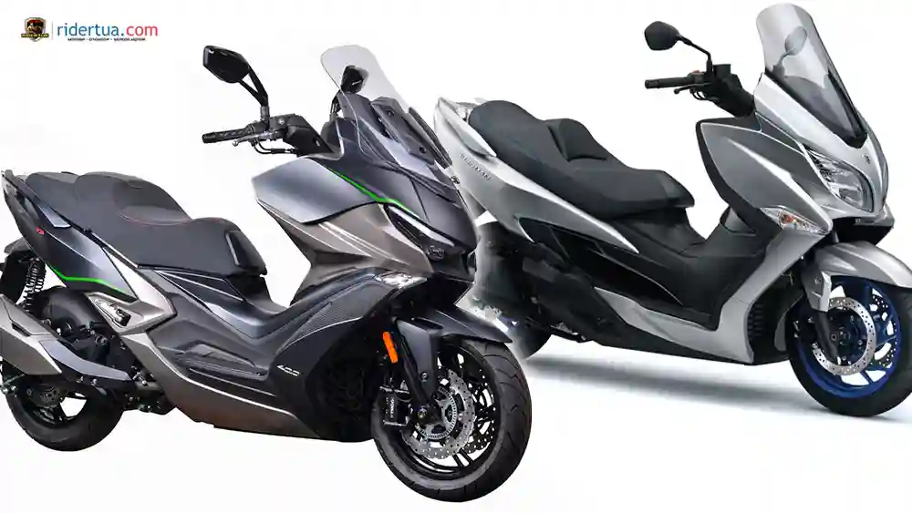 マキシスクーター対決、キムコXciting VS400対スズキ・バーグマン400