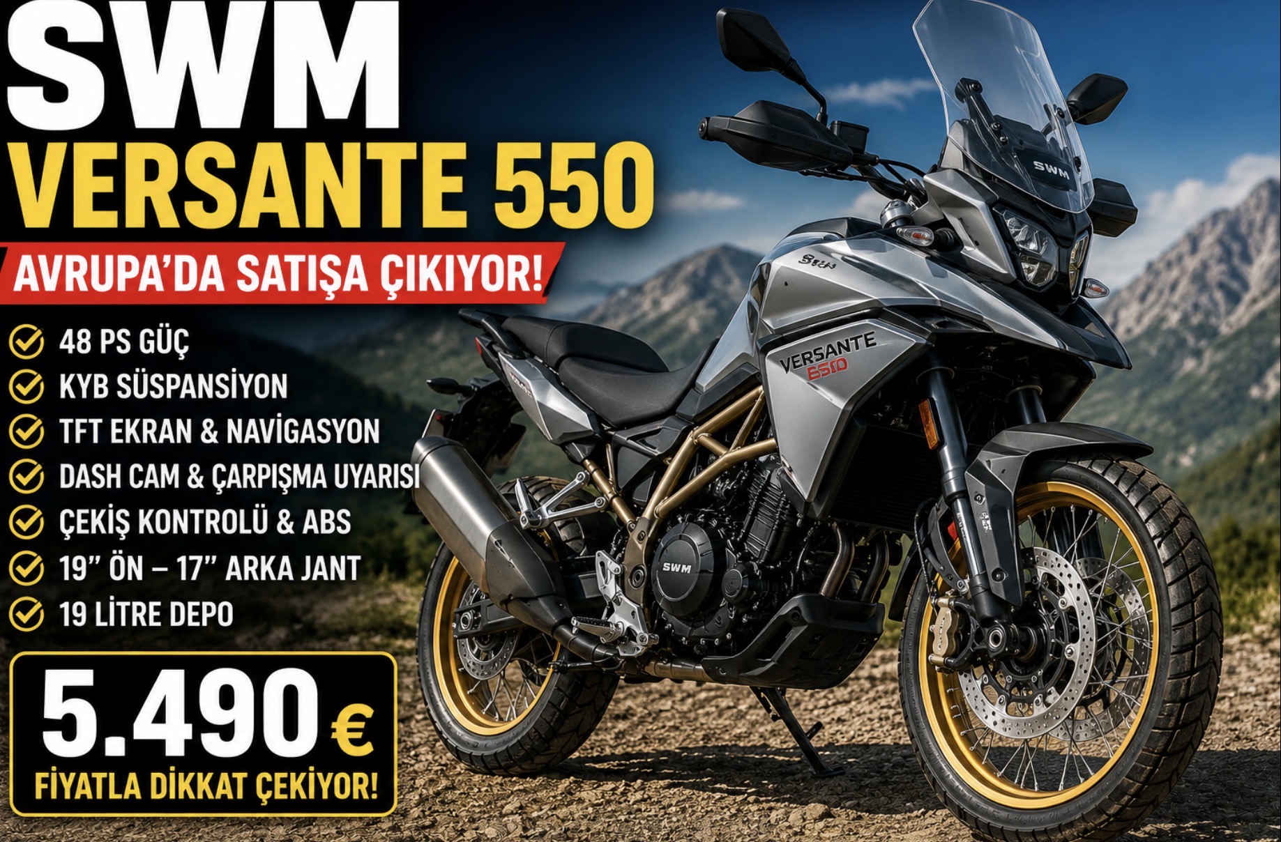 SWM Launches Versante 550 in Europe, 48 HP With Built-In Dash Cam From €5,490