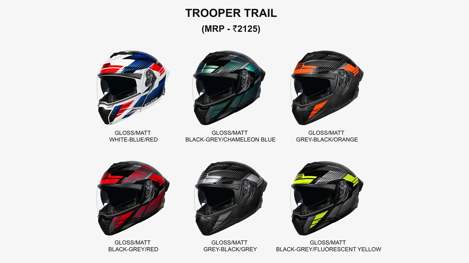 STUDDS Launches Color-Shifting Flip-Up Helmet 'Trooper Trail' in India