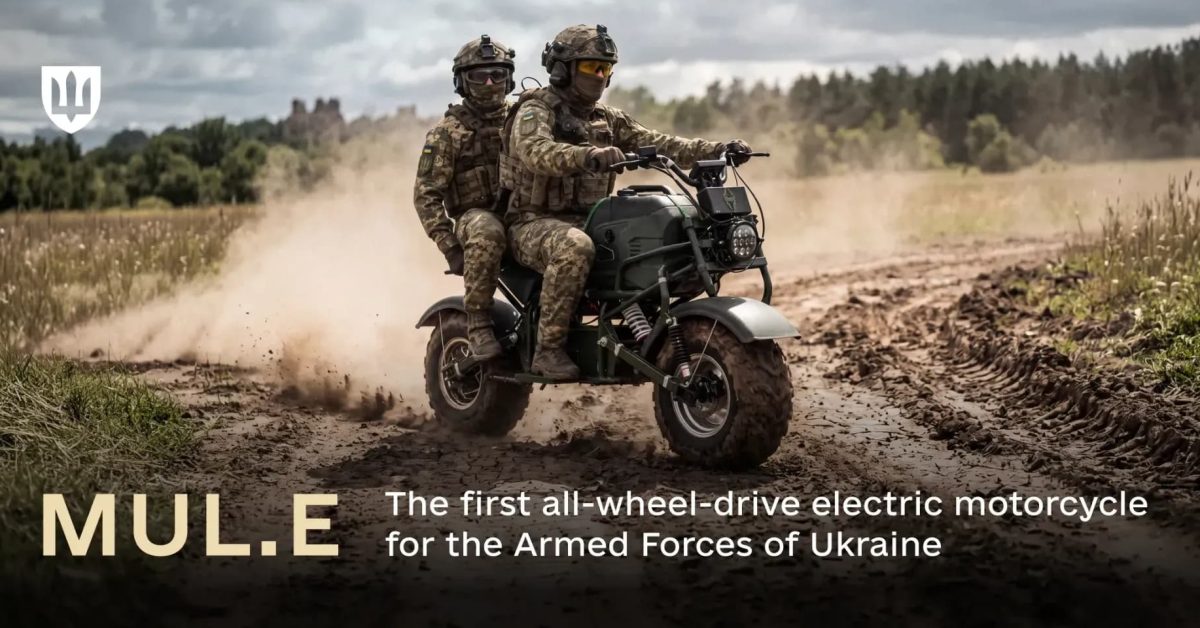 ウクライナ軍、対地雷仕様の電動オフロード二輪「MUL.E」を正式採用
