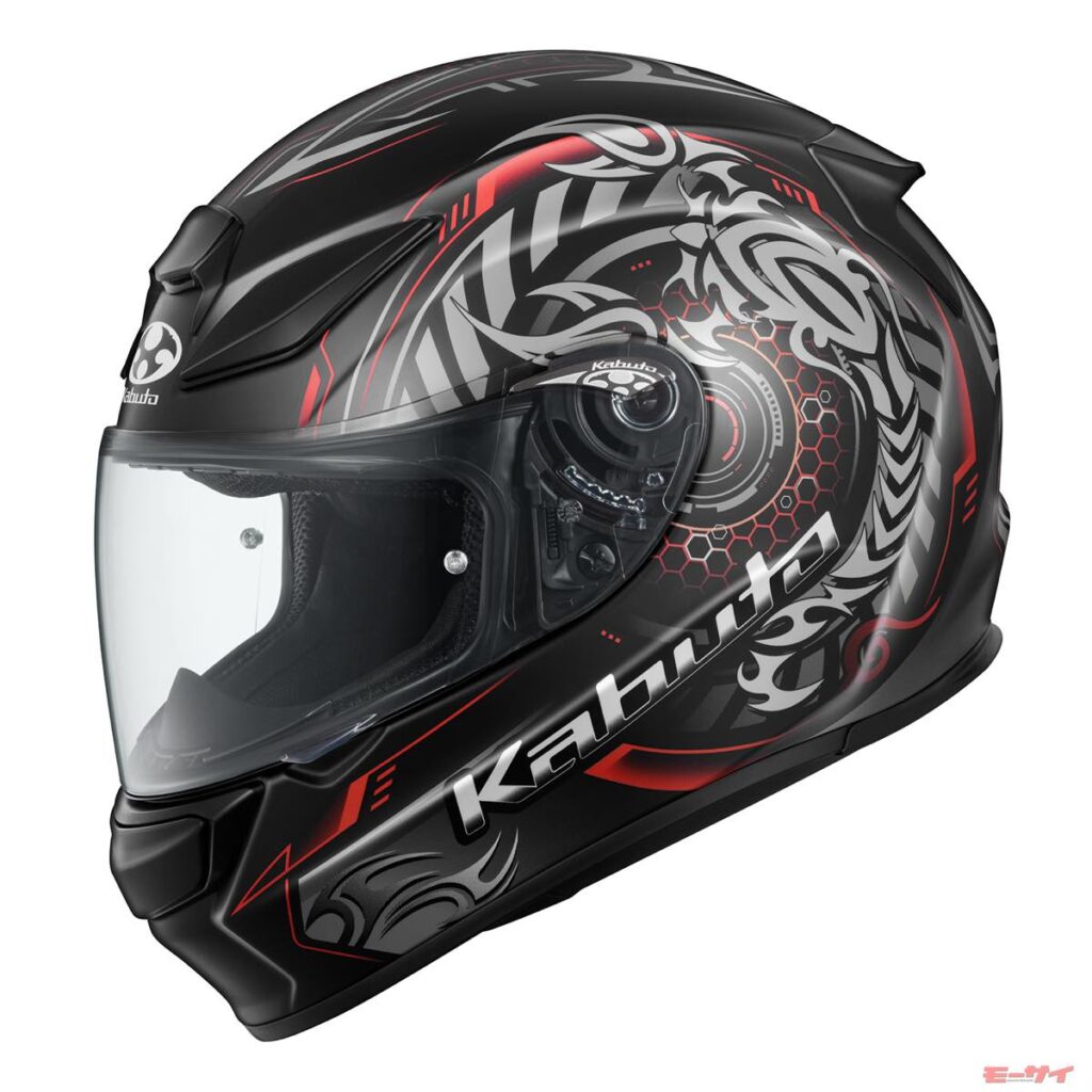 OGK Kabuto Adds New "SKALION" Graphic to SHUMA Helmet, Featuring Tribal Scorpion Design