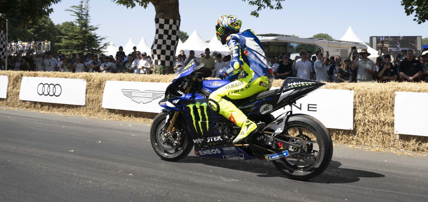 Valentino Rossi Takes Center Stage at Goodwood 2026, Reunites With Yamaha for a Stunning Demo Run