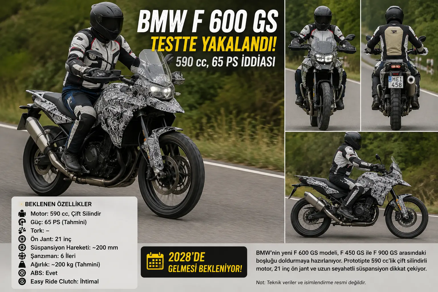 BMW Spied Testing New F 600 GS, Reportedly a 590cc, 65PS Middleweight