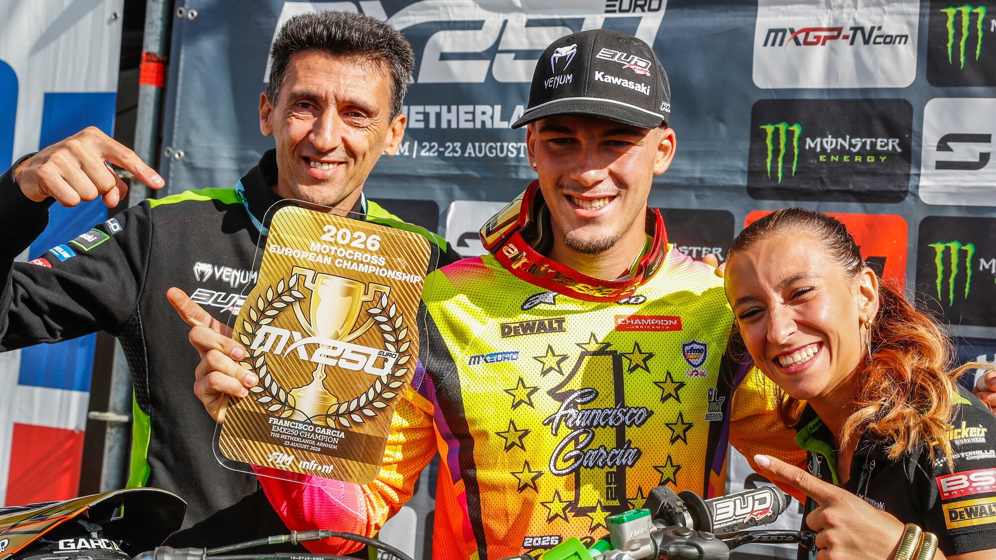 フランシスコ・ガルシアがEMX250欧州王者に　アルンヘム第1ヒート2位で早々にタイトル確定