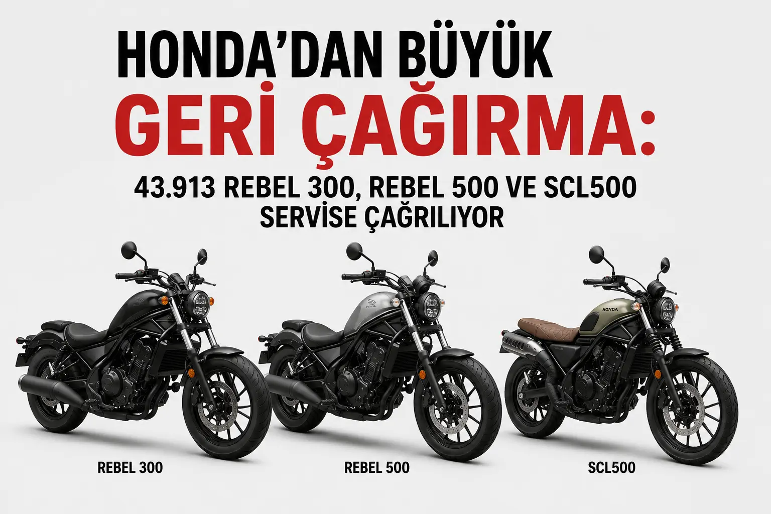 ホンダ、米国でRebel 300/500とSCL500を大規模リコール 対象4万3913台