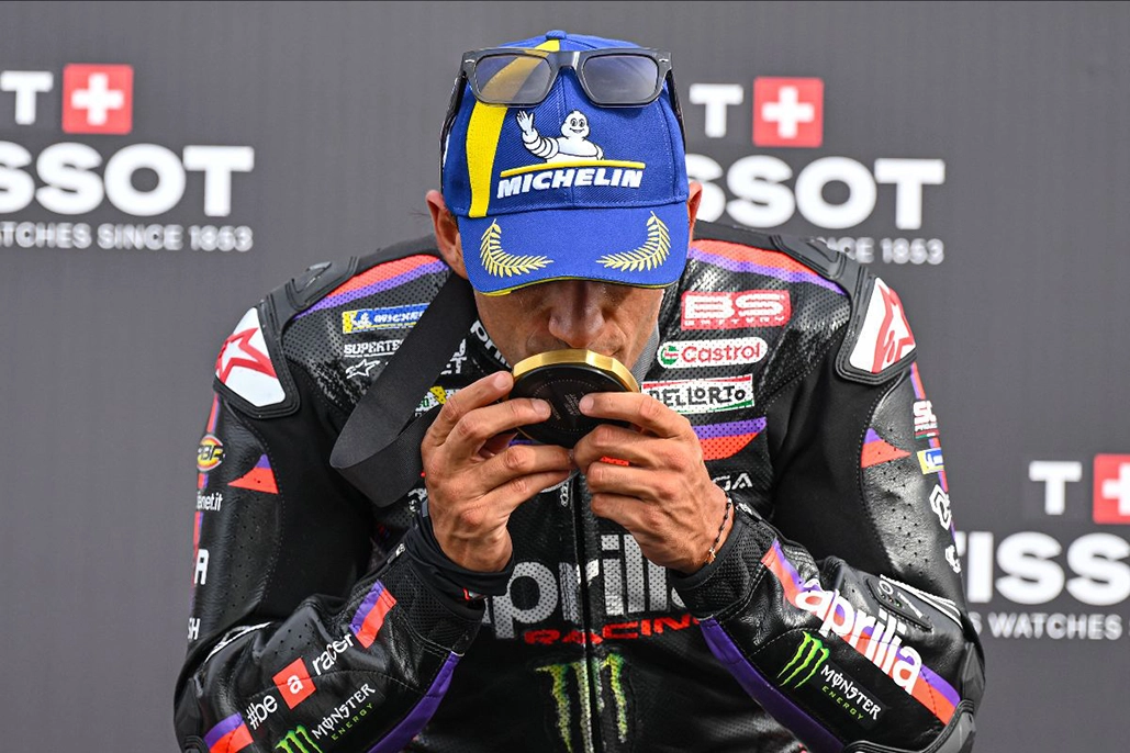 アプリリア、スプリント史上初の1-2-3独占 マルティン今季3勝目でマルケスは9位