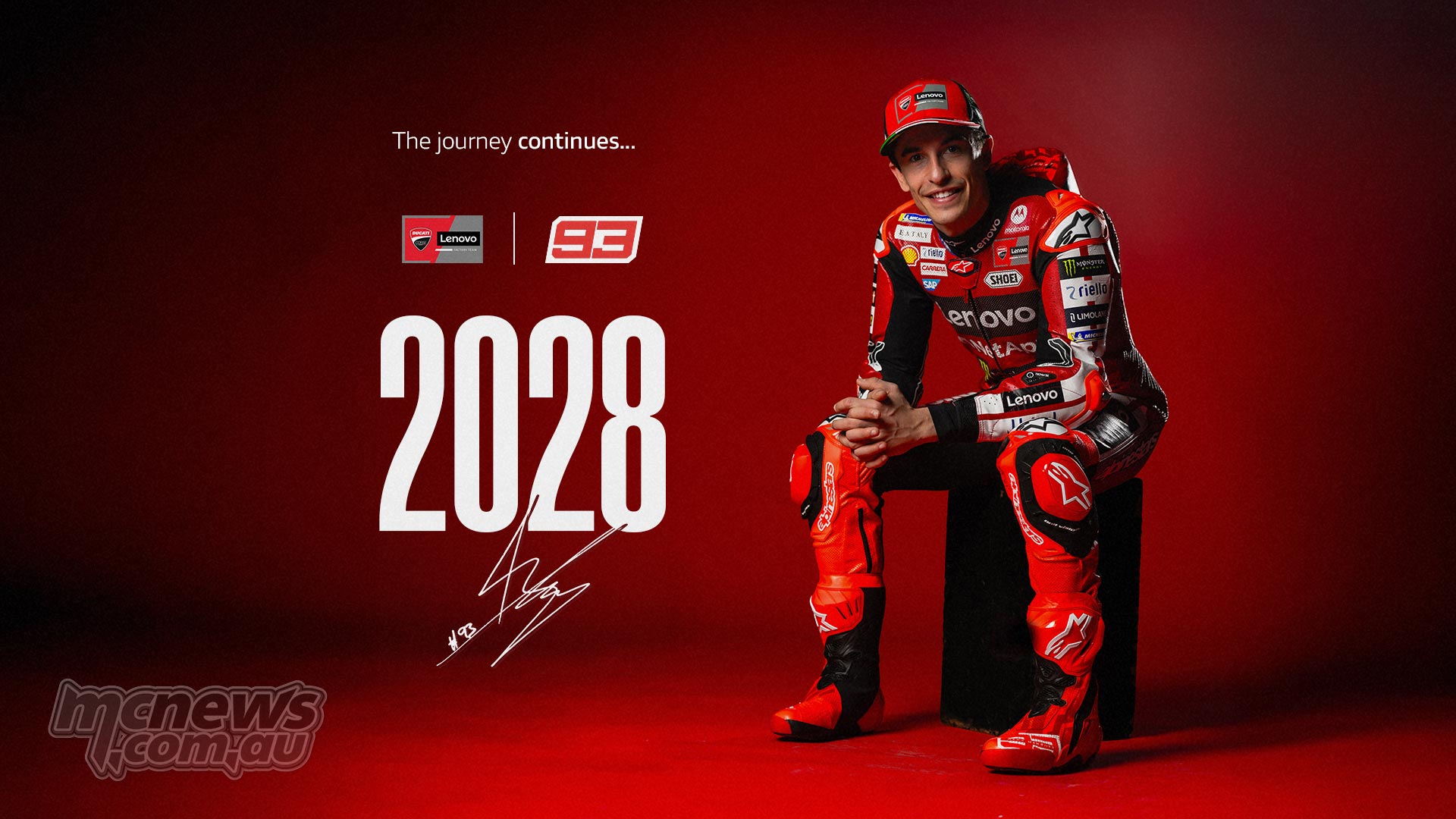 Marc Marquez Extends Ducati Contract, Staying With the Factory Team Through 2028