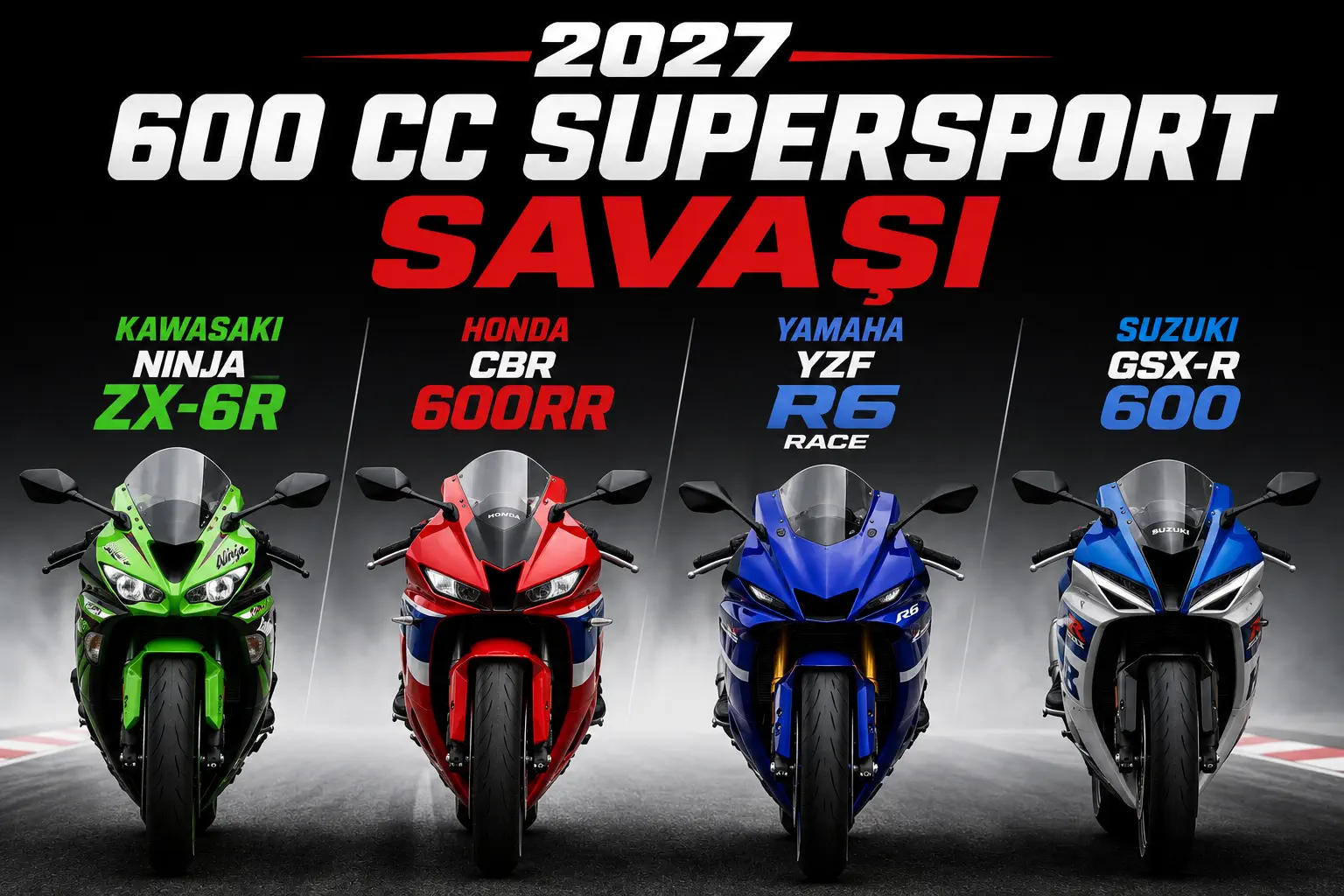 ZX-6R対CBR600RR対R6対GSX-R600、2027年600ccスーパースポーツ比較