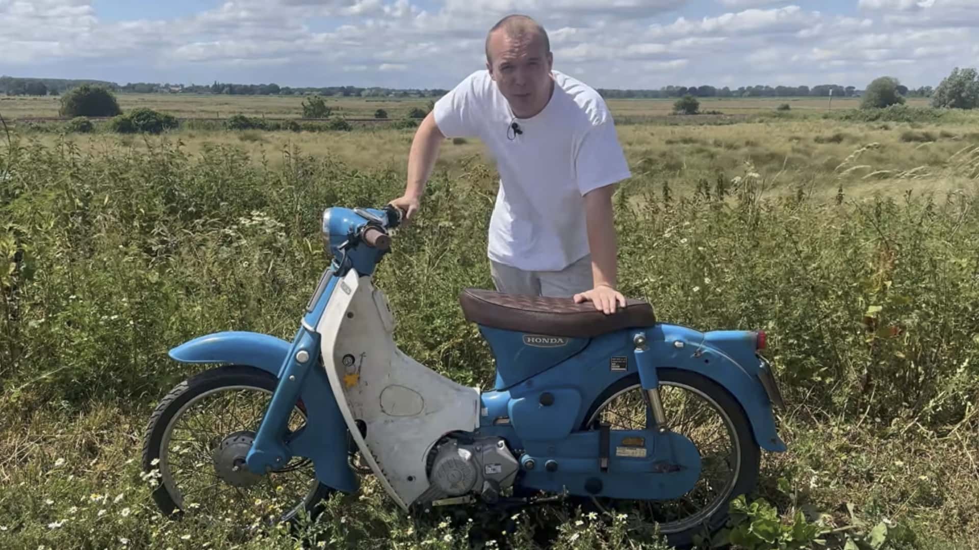 Riding a Vintage Honda Cub With a 190cc Engine Swap