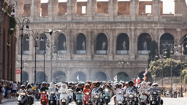 Vespa's 80th Anniversary: Record-Breaking Rally in Rome Draws 25,000 Bikes From 67 Countries