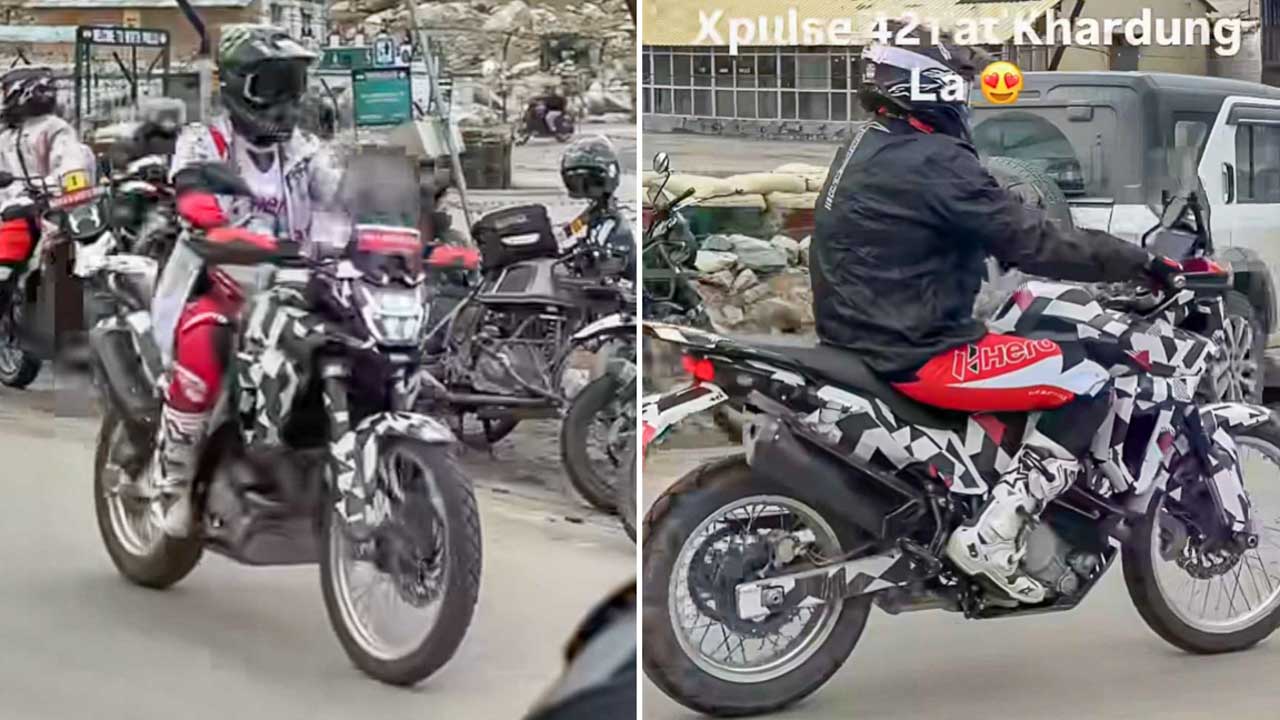 Hero Xpulse 421 ADV Spied With Front Fascia and LED Headlight Visible