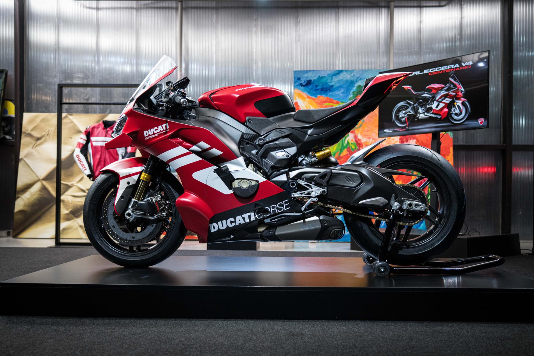 Ducati Superleggera V4 Centenario: 224.9HP and World-First Carbon-Ceramic Brakes to Mark the Brand's 100th Anniversary