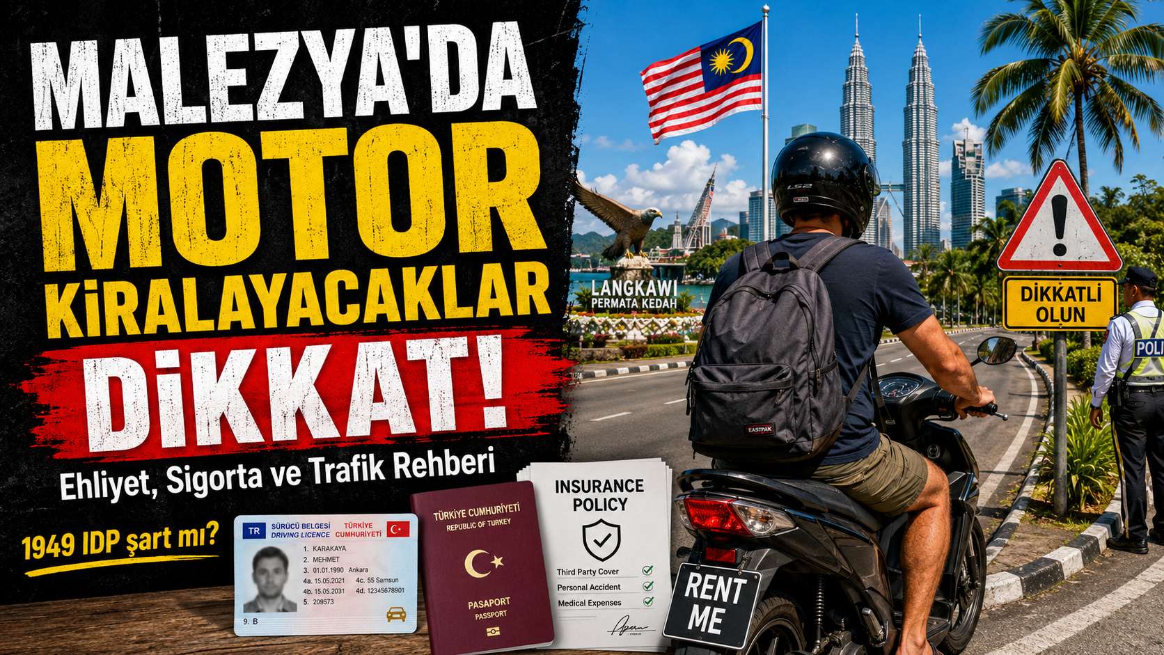マレーシアでバイクレンタル、左側通行と保険の要点30項目