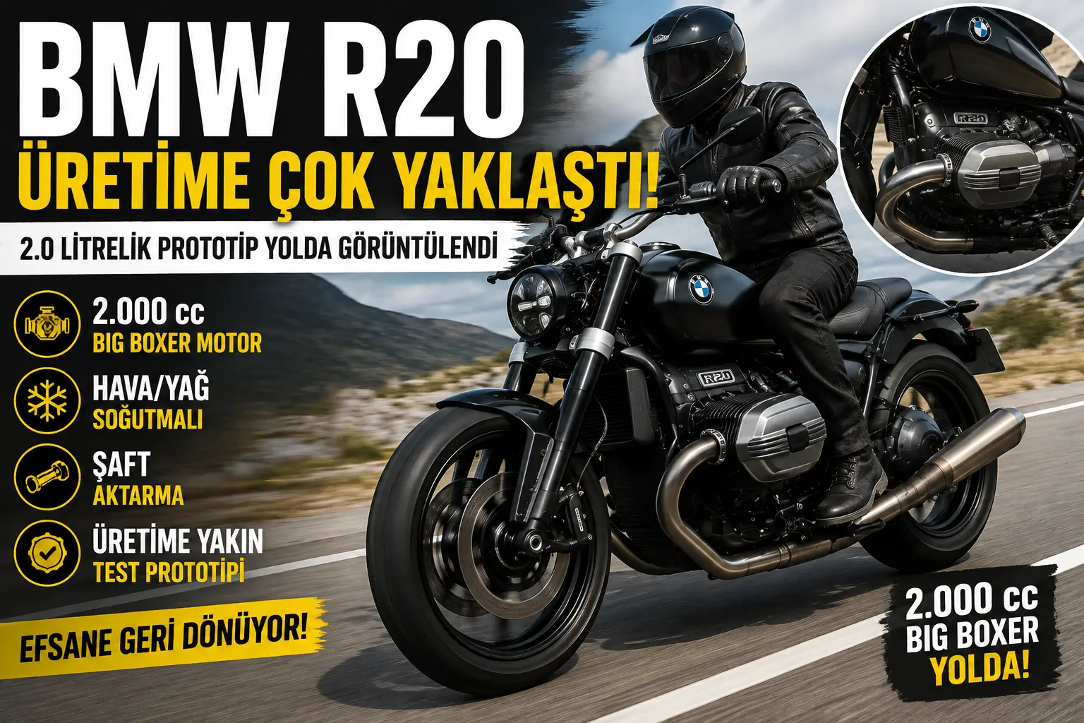 BMW R20 se acerca a producción: se muestran seis prototipos del bóxer gigante de 2 litros