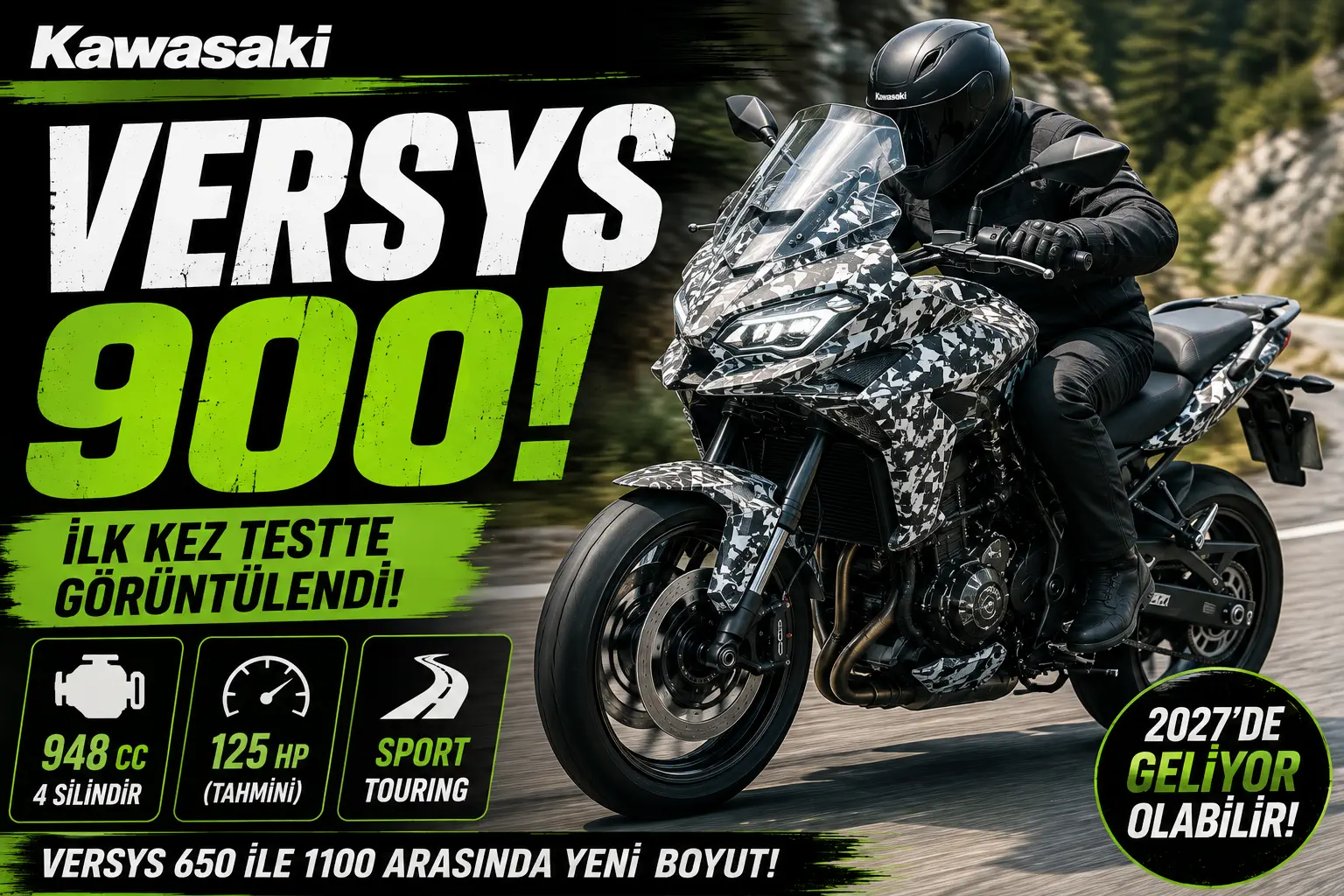 Kawasaki Versys 900 Spotted Testing, Said to Use Z900's 948cc Four-Cylinder
