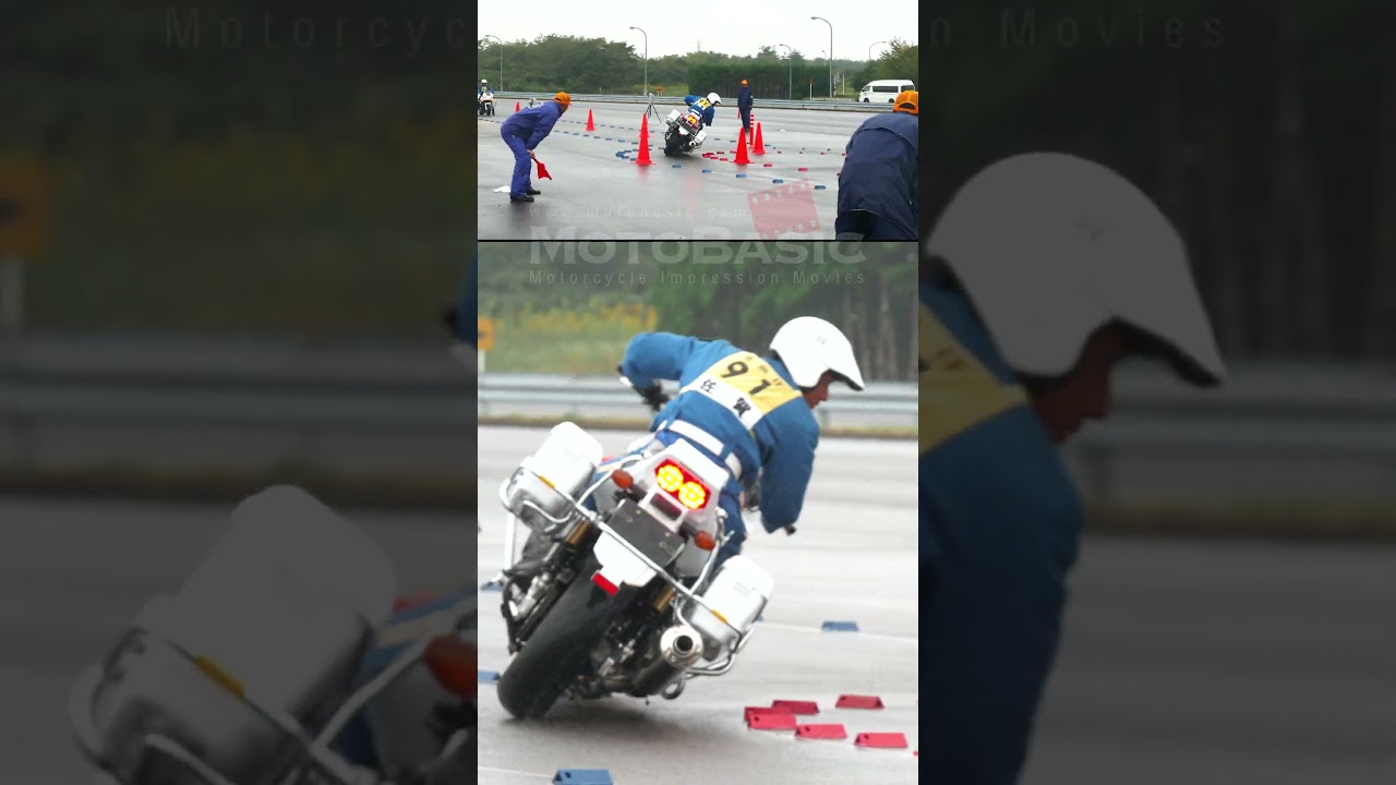 Video Captures Japanese Police Officers' Low-Speed Skills on the 300kg+ Honda CB1300P