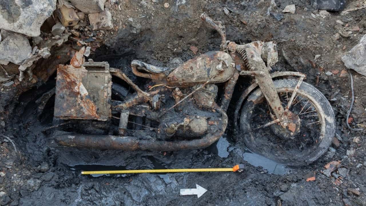 Europe's Drought Just Unearthed a WWII Motorcycle From the Danube